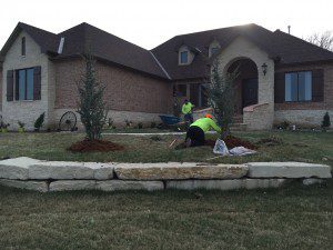 new home landscaping - wichita