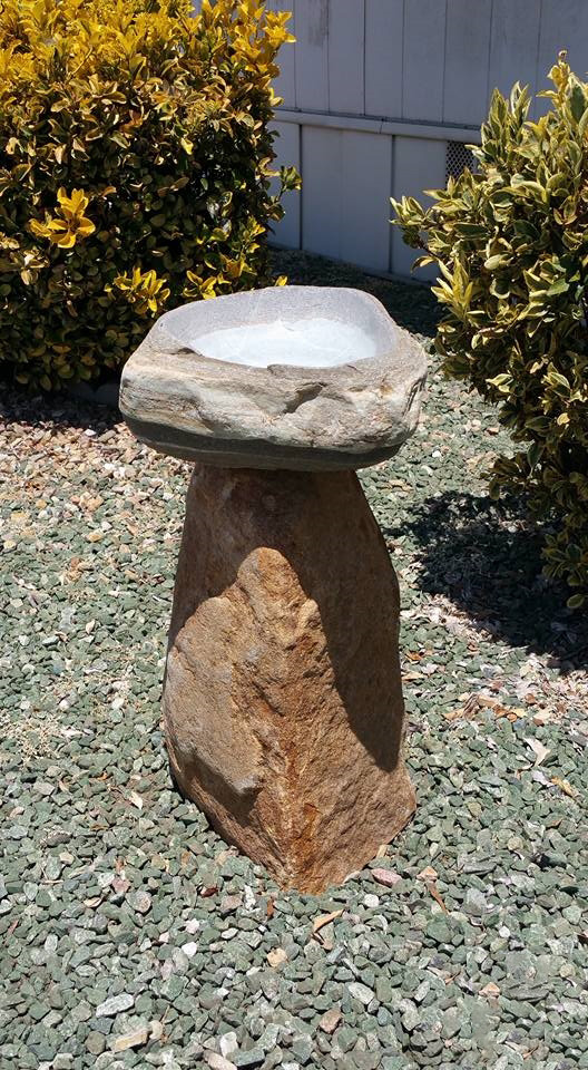 Custom Stone Birdbath | Stone Artwork