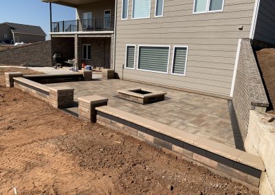 Paver Patio – Fire Pit – Retaining Wall – Landscape Project